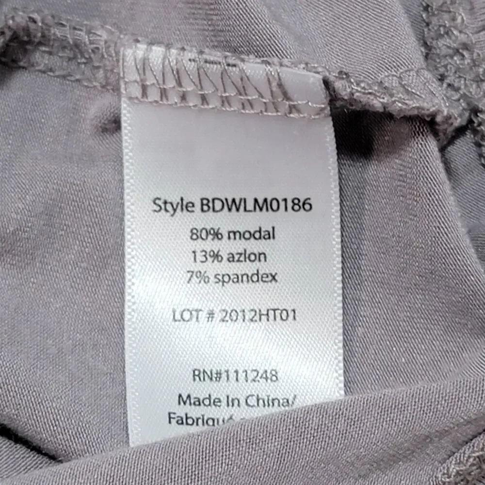 Barefoot Dreams Luxe Milk Jersey Piped Pajama PJ Button Up Shirt XS Gray Top - Picture 4 of 7